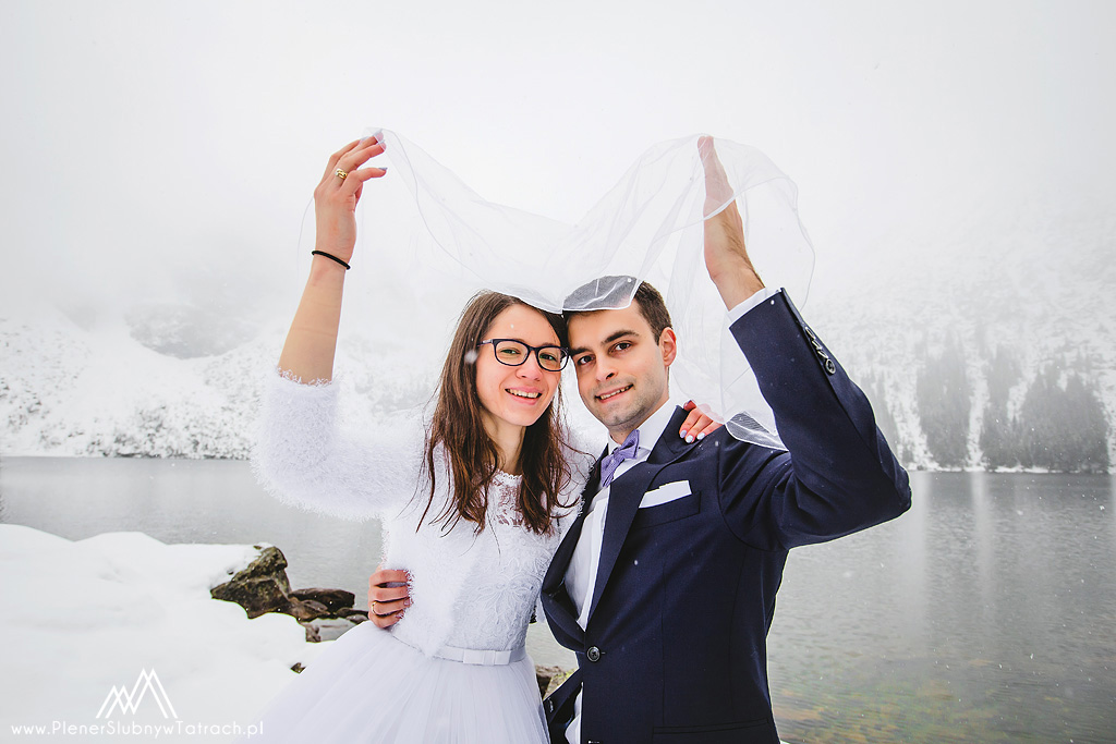 Zimowy plener ślubny w Tatrach